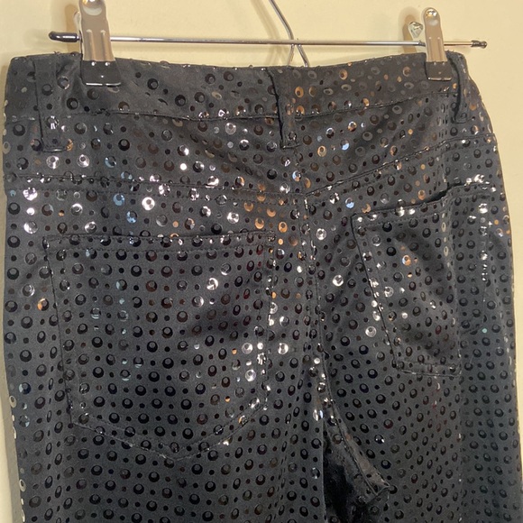 Vintage Y2k Black Z. Cavaricci sparkly Pants 5 Flare Boot Cut 2000's Glitter - Picture 5 of 6
